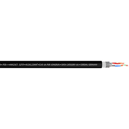 CAT6A PUR Long Run 100m Cordial