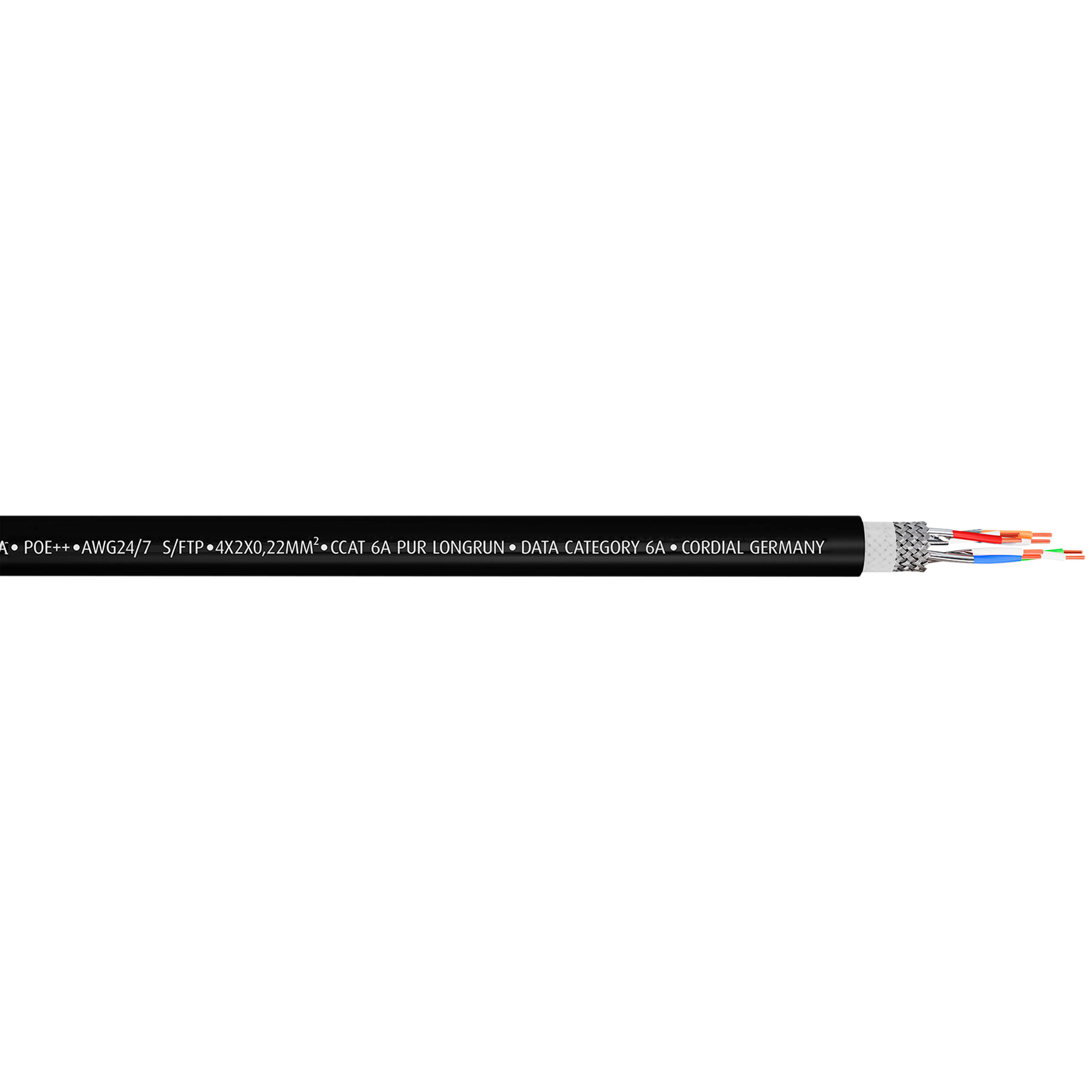 Cordial CAT6A PUR Long Run 100m