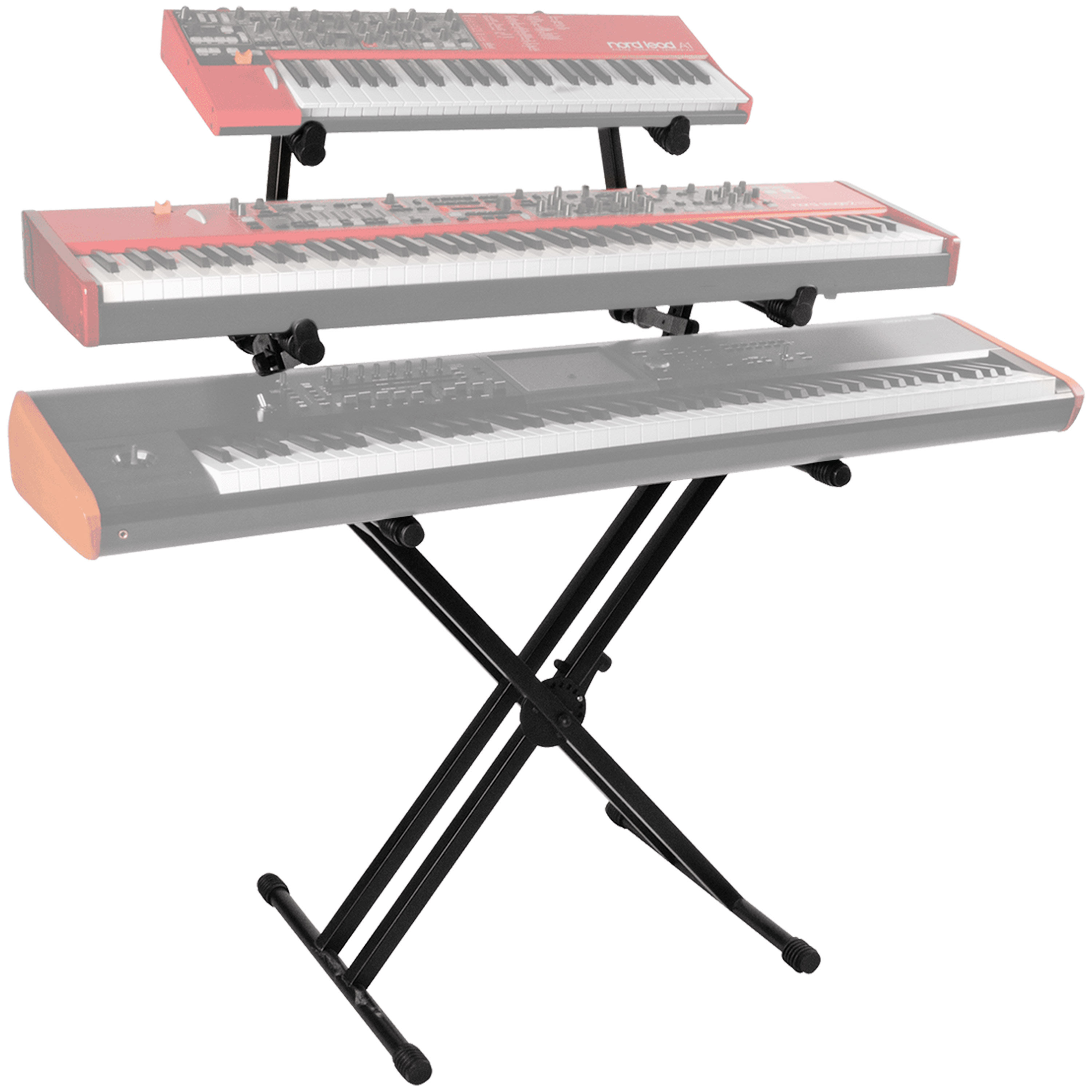 Quik Lok QL723 Stand clavier X double "Pro" 3 niveaux