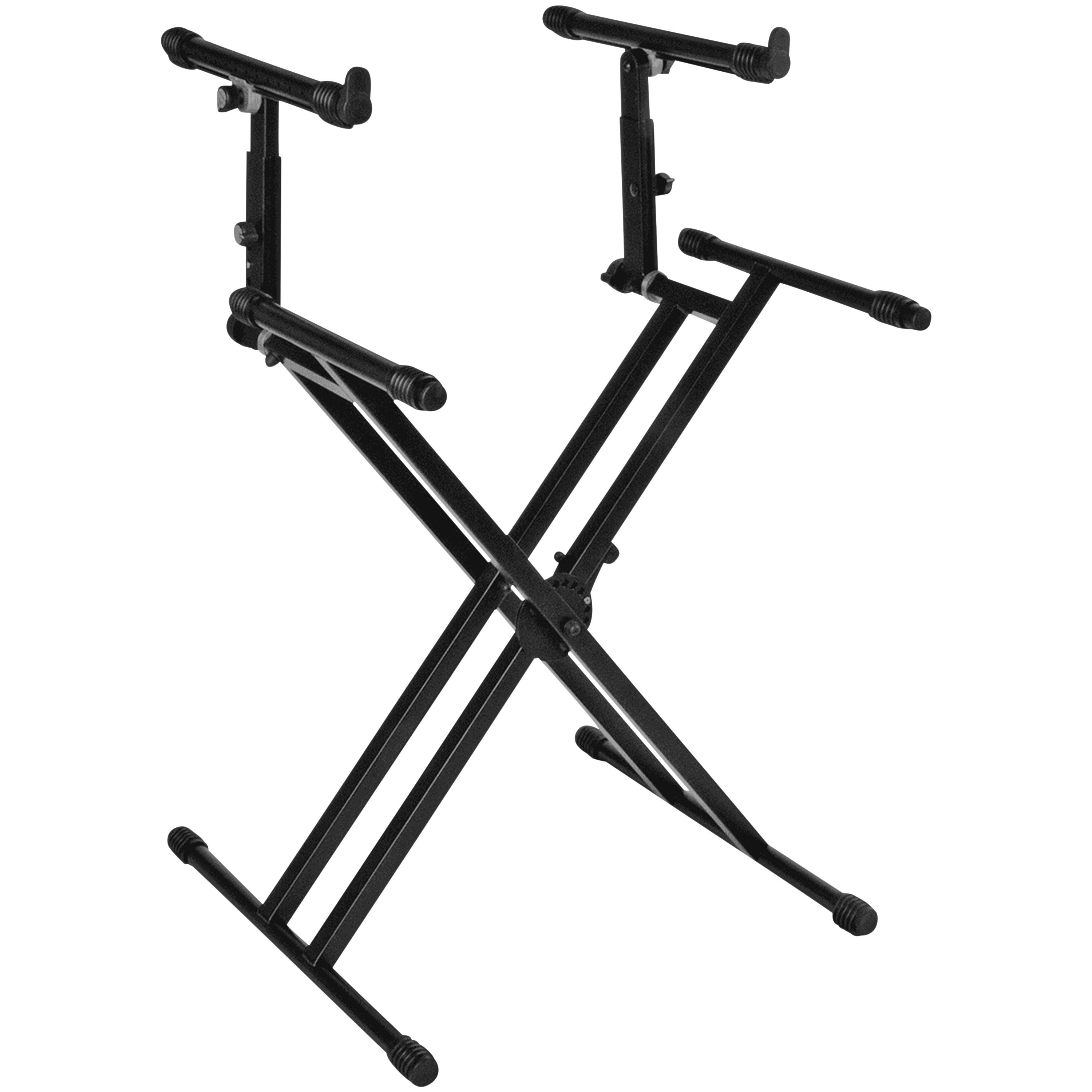 Quik Lok QL742 Stand clavier X double "Pro" 2 niveaux