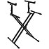 QL742 Stand clavier X double "Pro" 2 niveaux Quik Lok