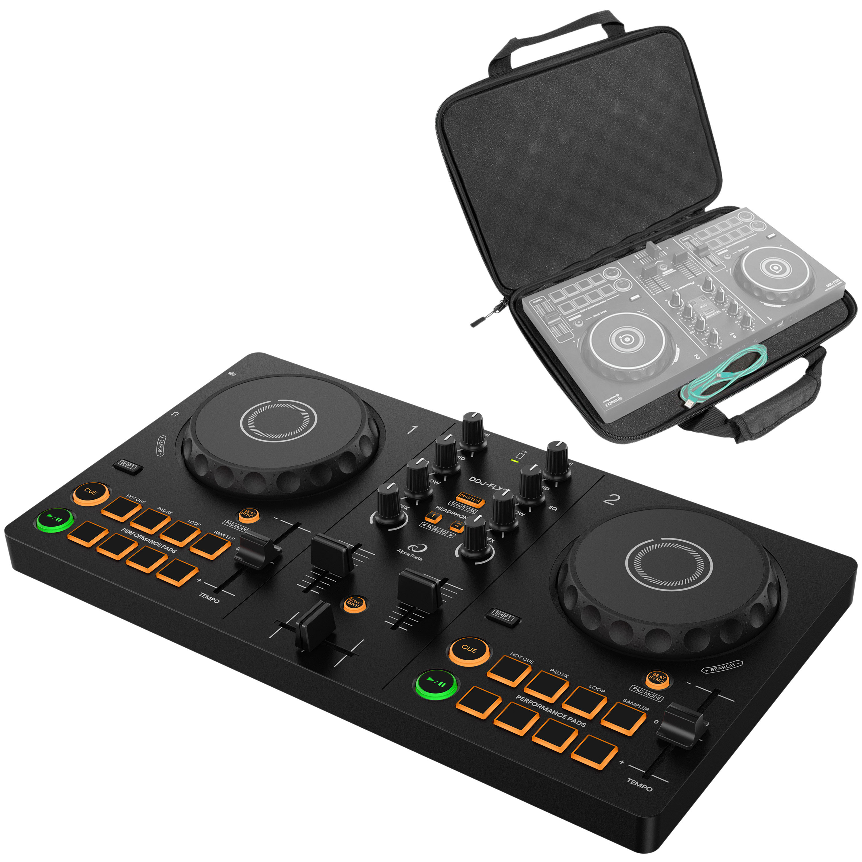 Pioneer DJ Pack DDJ-FLX2 + Eva Case