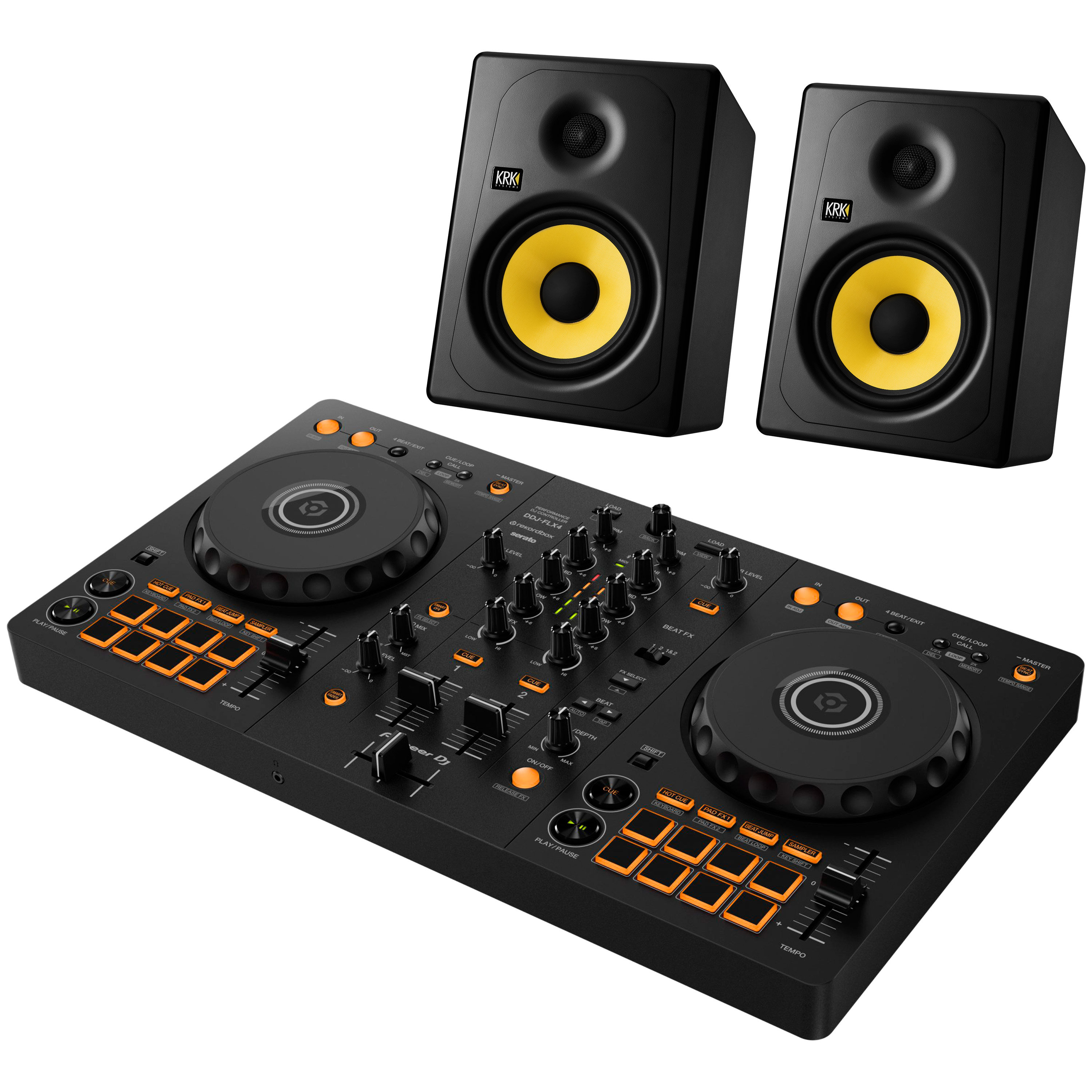 Pioneer DJ DDJ-FLX4 + Kreate 8 (La paire)