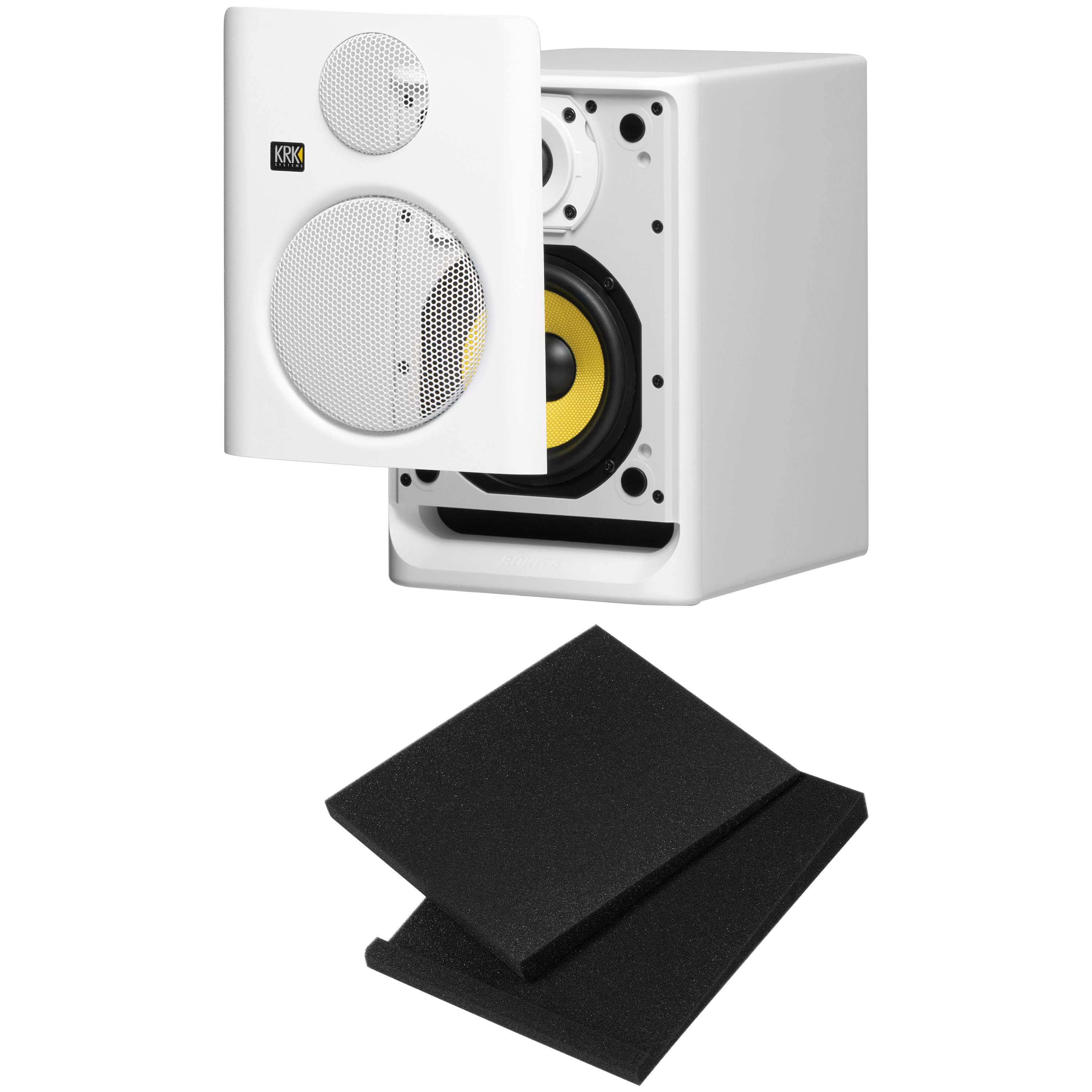Krk RP5 G5 White (La paire) + Supports bas