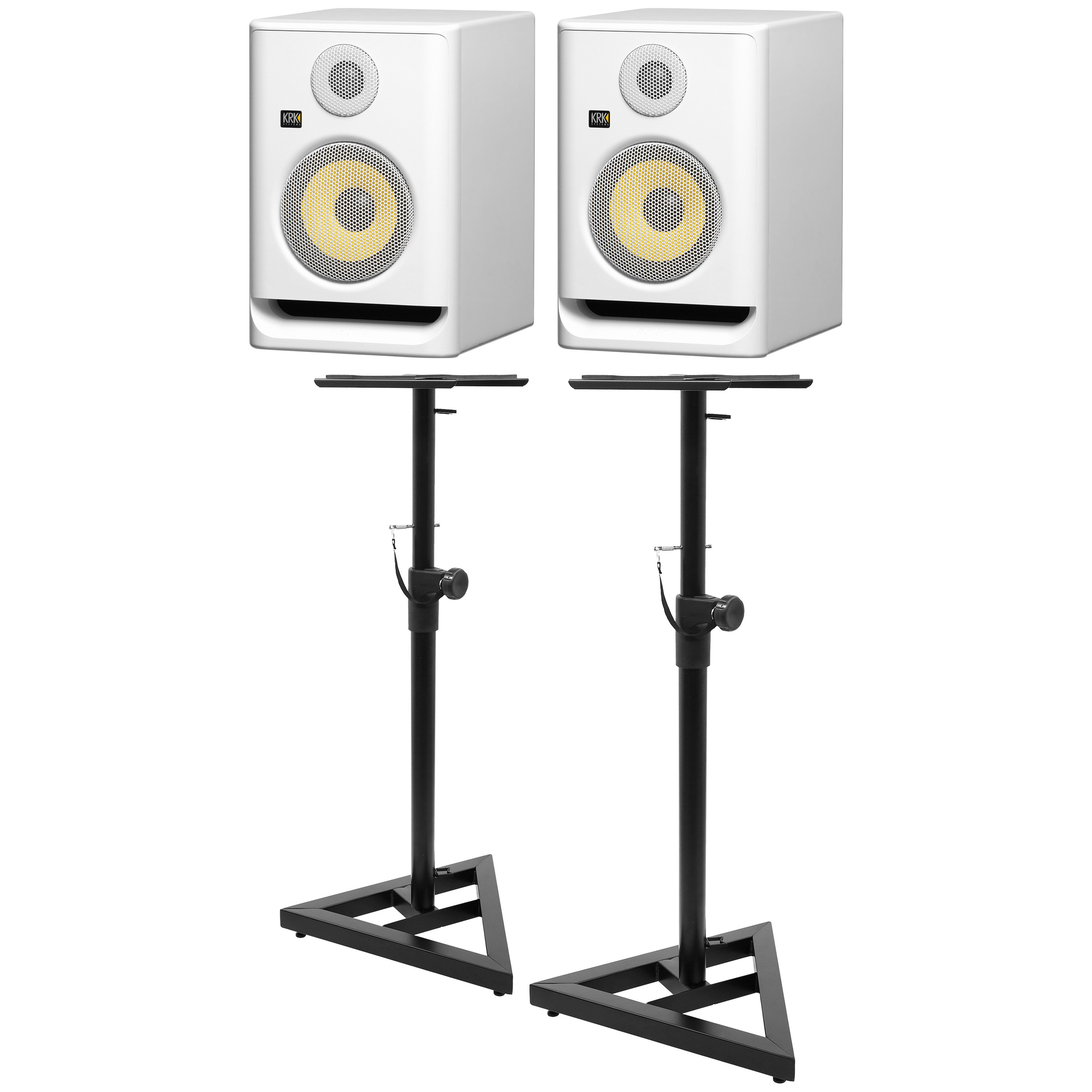 Krk RP5 G5 White (La paire) + Supports Hauts