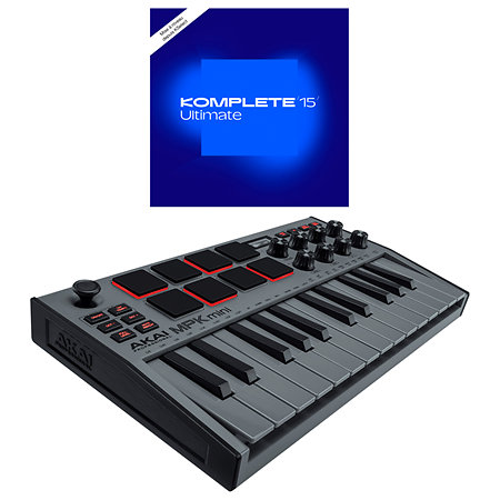 MPK Mini Mk3 Grey + Komplete 15 Ultimate upgrade Akai