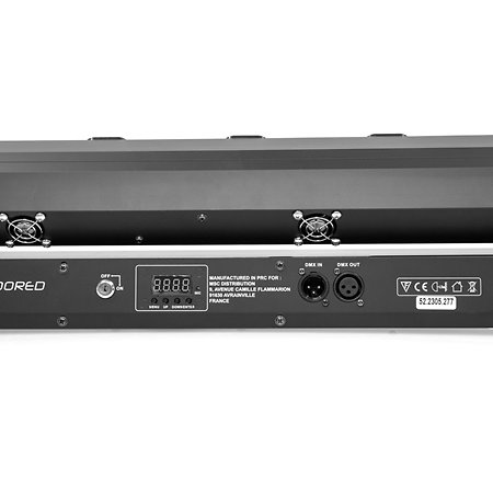 Pack LASER Bar 8X500 Red (la paire) + Flight case Evolite