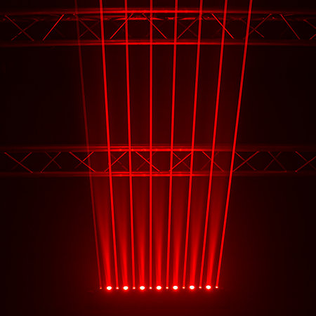 Pack LASER Bar 8X500 Red (la paire) + Flight case Evolite