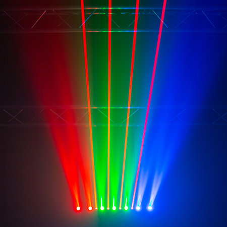 Pack LASER Bar 8X500 Red (la paire) + Flight case Evolite