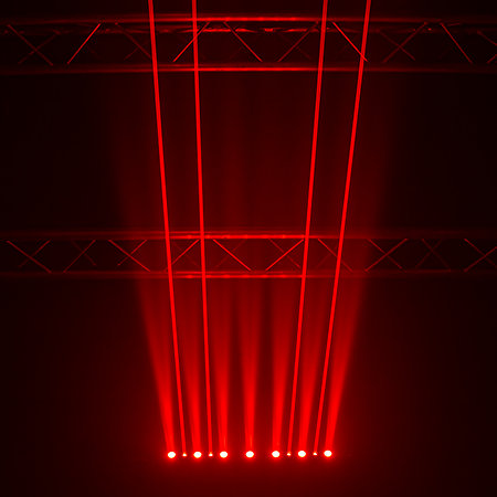 Pack LASER Bar 8X500 Red (la paire) + Flight case Evolite