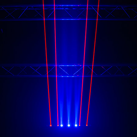 Pack LASER Bar 8X500 Red (la paire) + Flight case Evolite