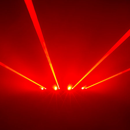 Pack LASER Bar 8X500 Red (la paire) + Flight case Evolite