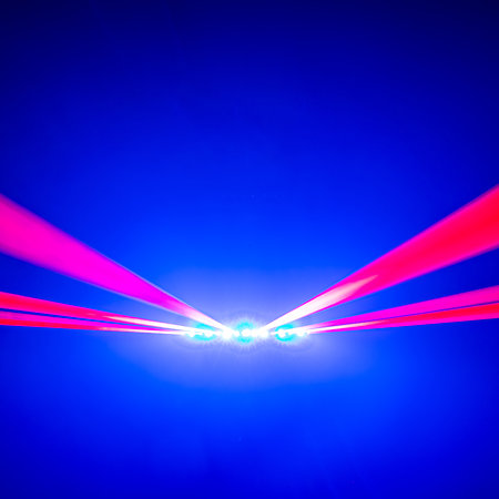 Pack LASER Bar 8X500 Red (la paire) + Flight case Evolite