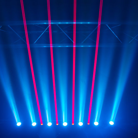 Pack LASER Bar 8X500 Red (la paire) + Flight case Evolite