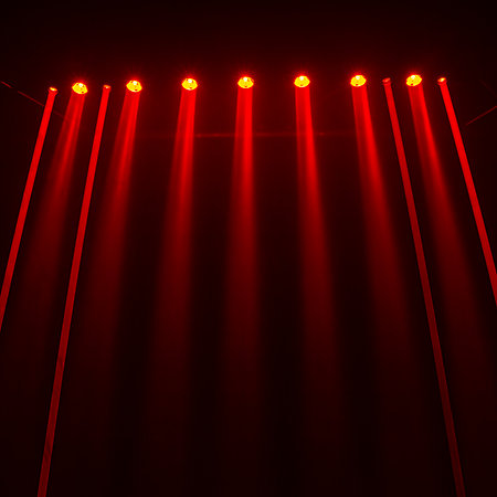 Pack LASER Bar 8X500 Red (la paire) + Flight case Evolite