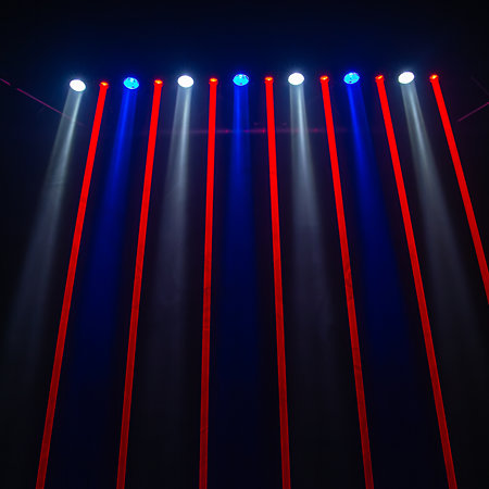 Pack LASER Bar 8X500 Red (la paire) + Flight case Evolite
