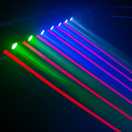 Pack LASER Bar 8X500 Red (la paire) + Flight case Evolite