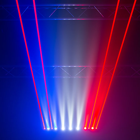 Pack LASER Bar 8X500 Red (la paire) + Flight case Evolite
