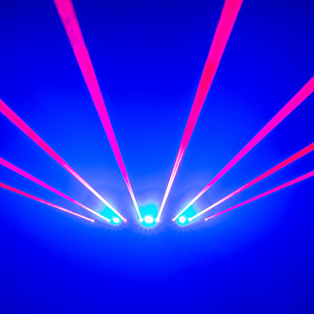 Pack LASER Bar 8X500 Red (la paire) + Flight case Evolite