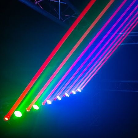 Pack LASER Bar 8X500 Red (la paire) + Flight case Evolite
