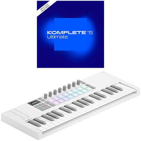 Launchkey Mini 37 MK4 White + Komplete 15 Ultimate upgrade Novation