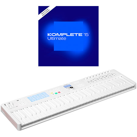 KeyLab Essential MK3 61 Alpine White + Komplete 15 Ultimate upgrade Arturia
