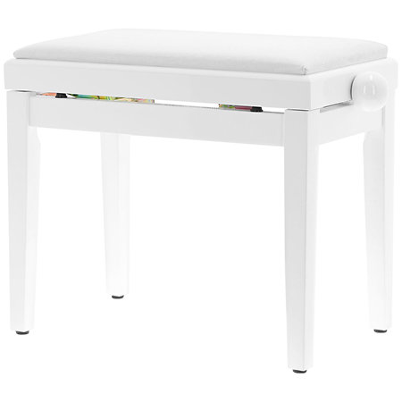 PB010WH Banquette piano White Brillant Quik Lok