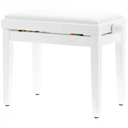 PB100WHL Banquette piano White Similicuir Quik Lok