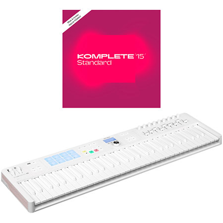 KeyLab Essential MK3 61 Alpine White Limited Edition + Komplete 15 Standard Upgrade Arturia