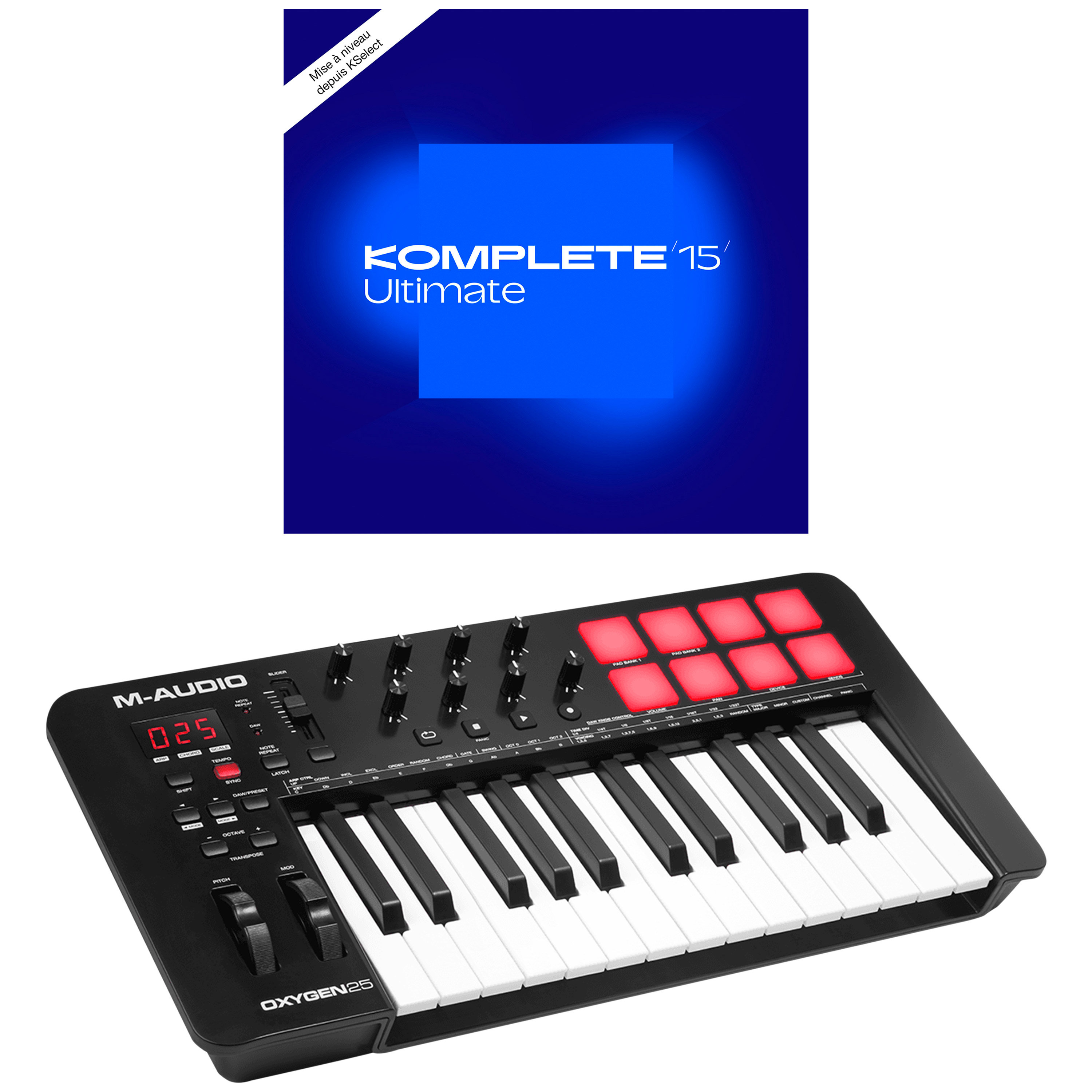 M AUDIO Oxygen 25 MkV + Komplete 15 Ultimate upgrade