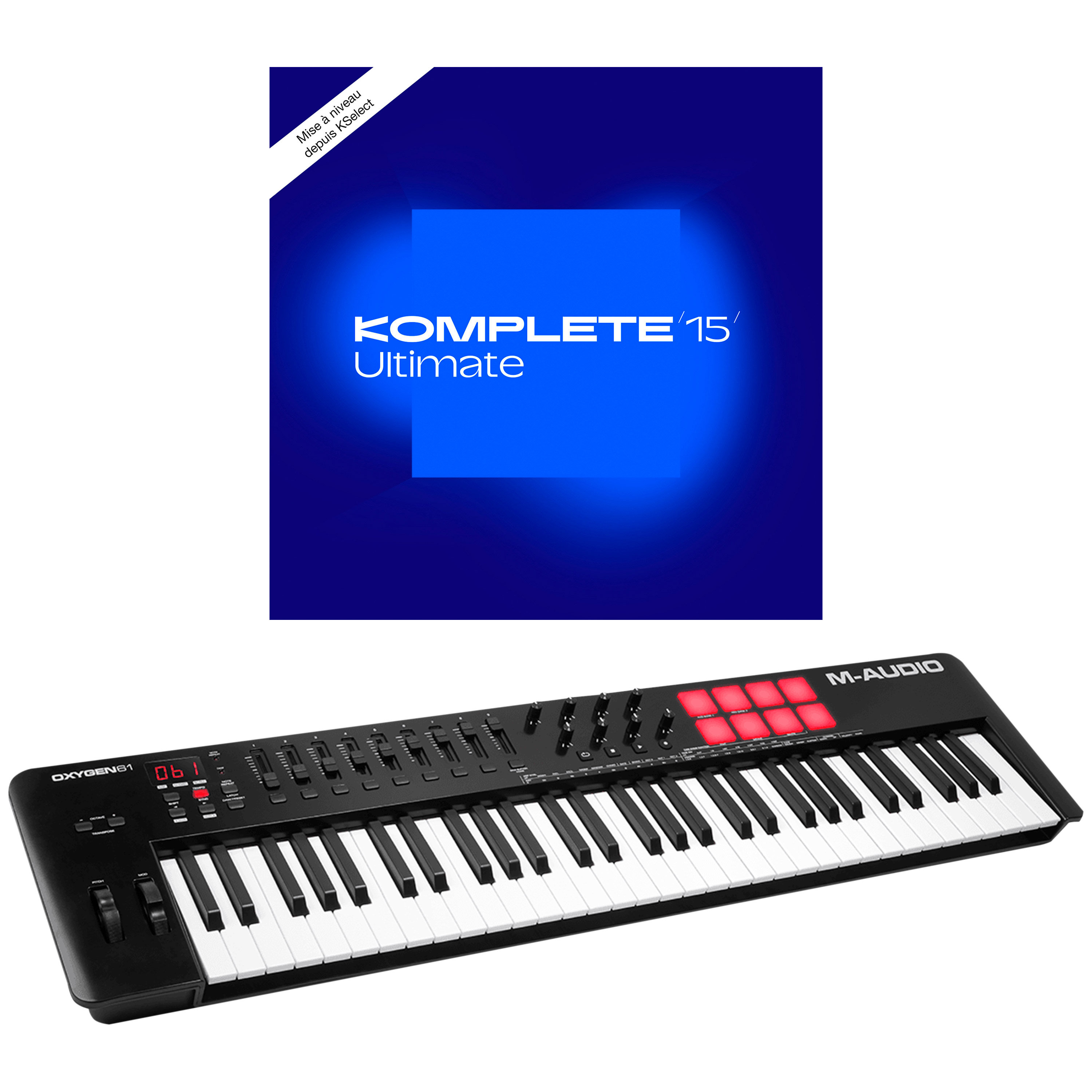 M AUDIO Oxygen 61 MkV + Komplete 15 Ultimate upgrade
