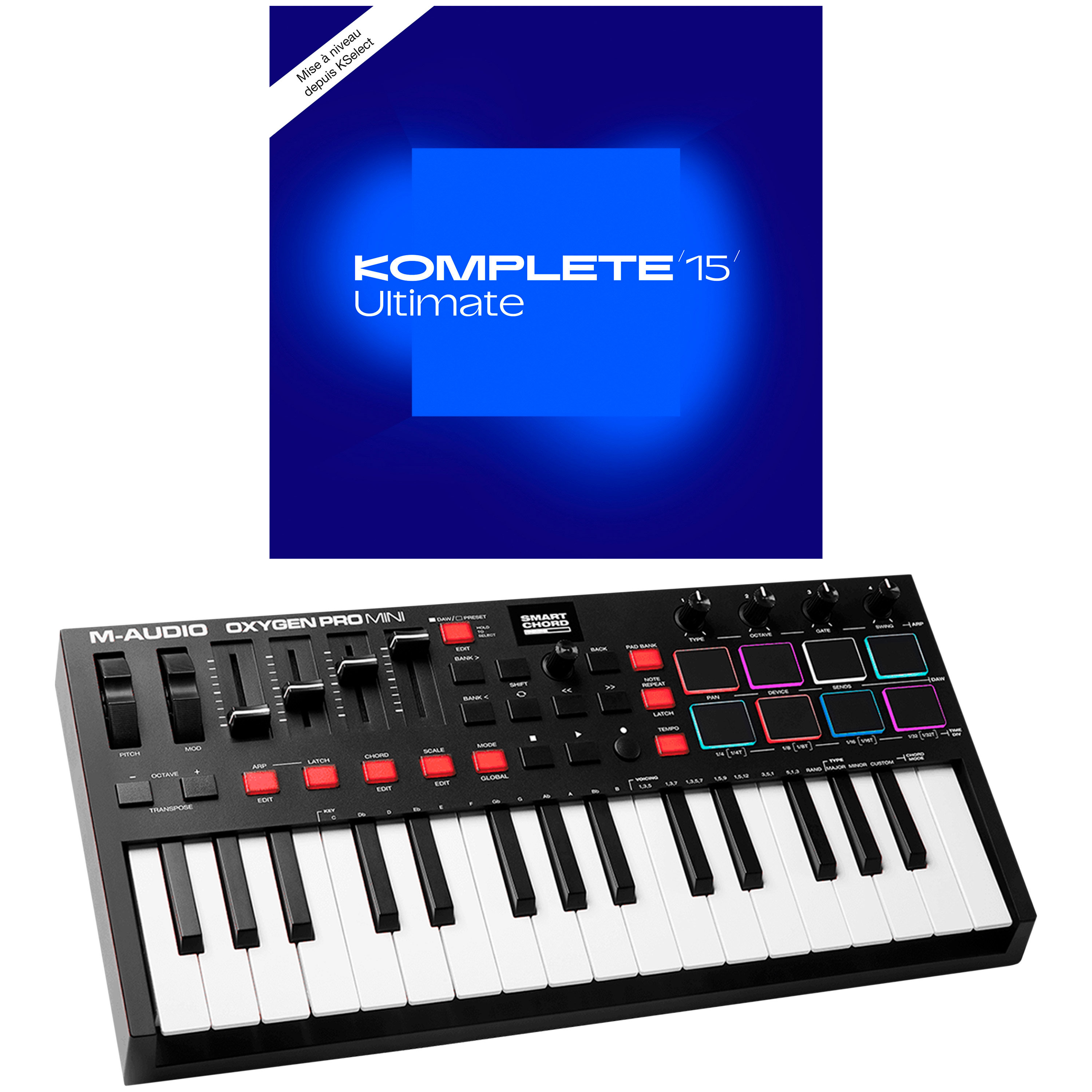 M AUDIO Oxygen Pro Mini + Komplete 15 Ultimate upgrade