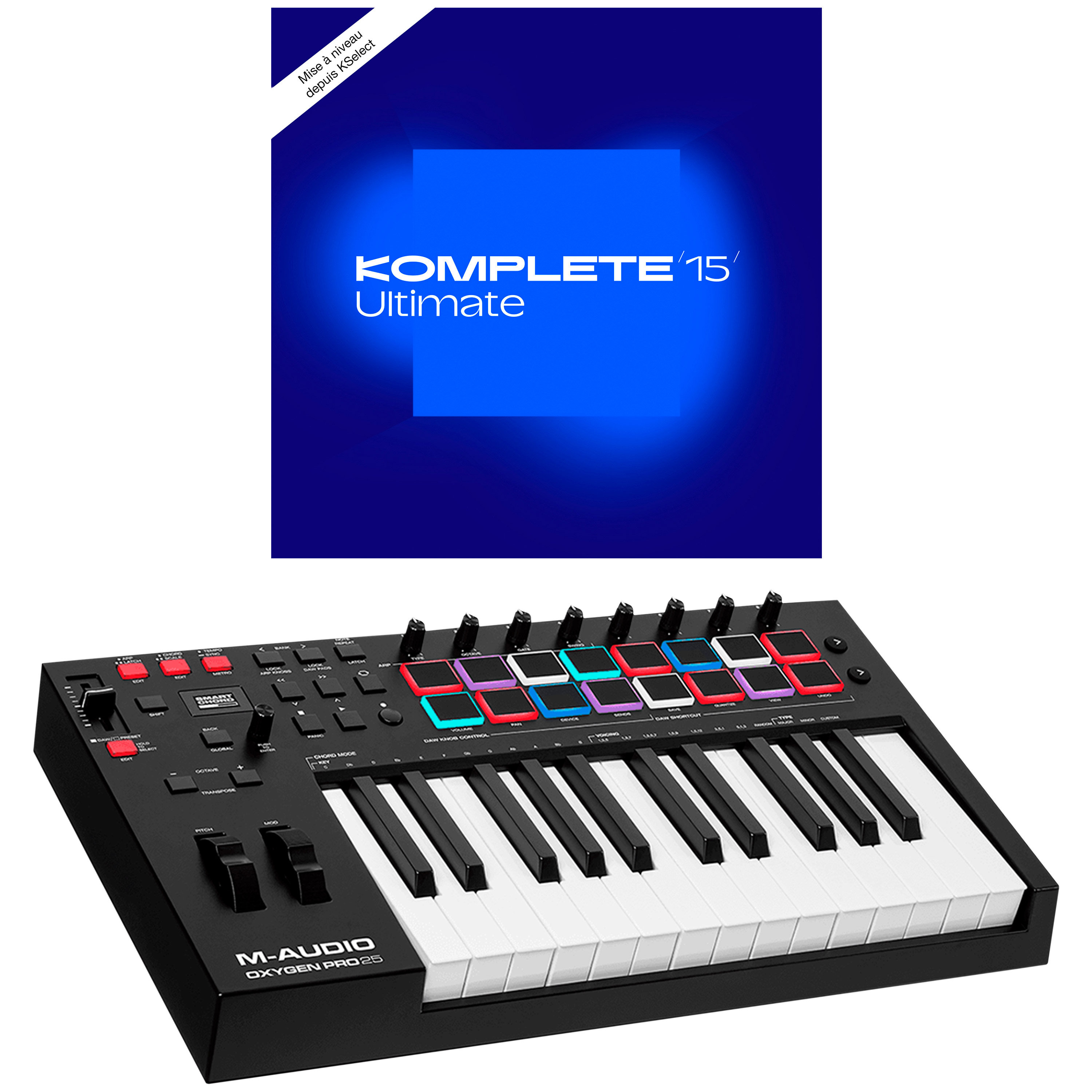 M AUDIO Oxygen Pro 25 + Komplete 15 Ultimate upgrade