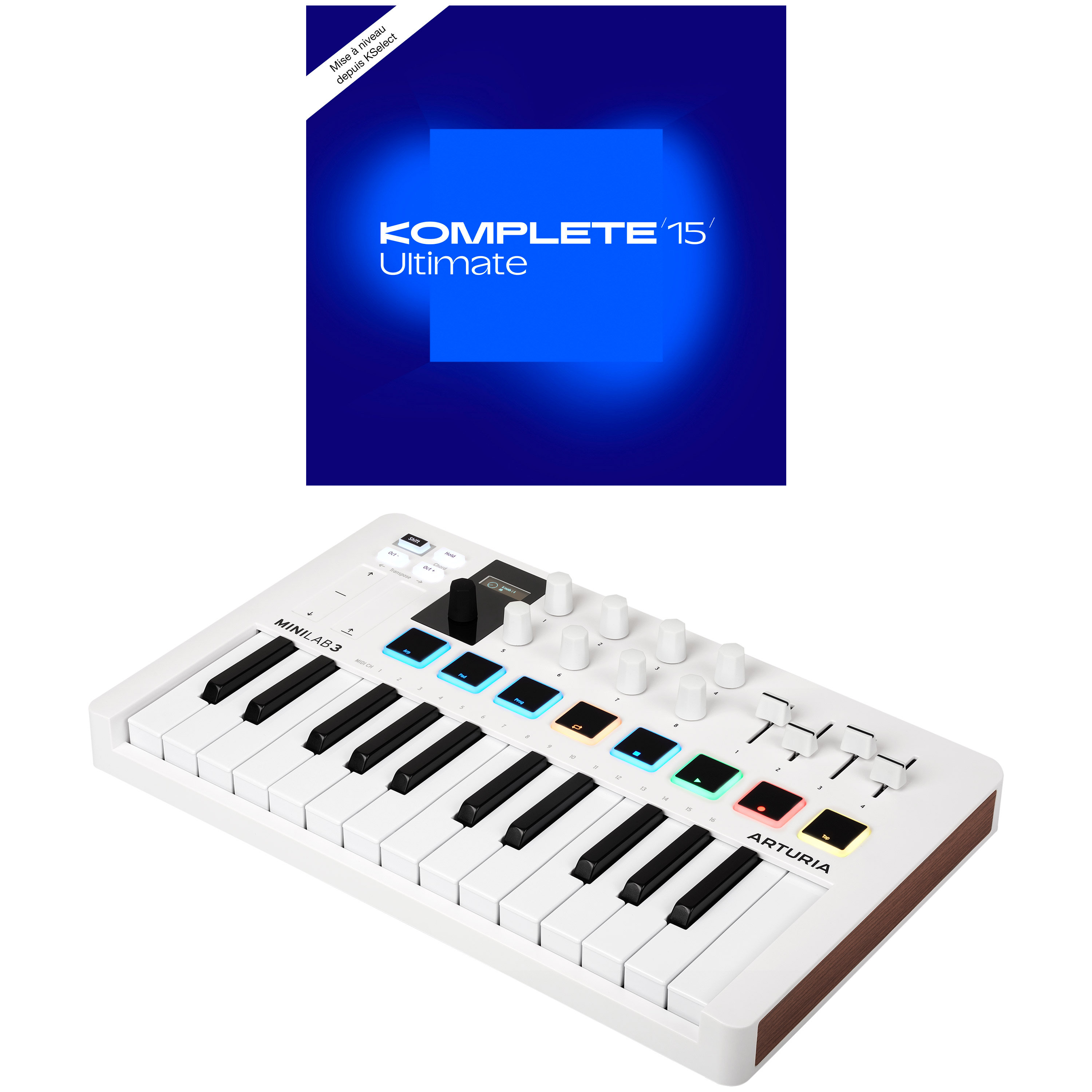 Arturia MiniLab 3 White + Komplete 15 Ultimate upgrade