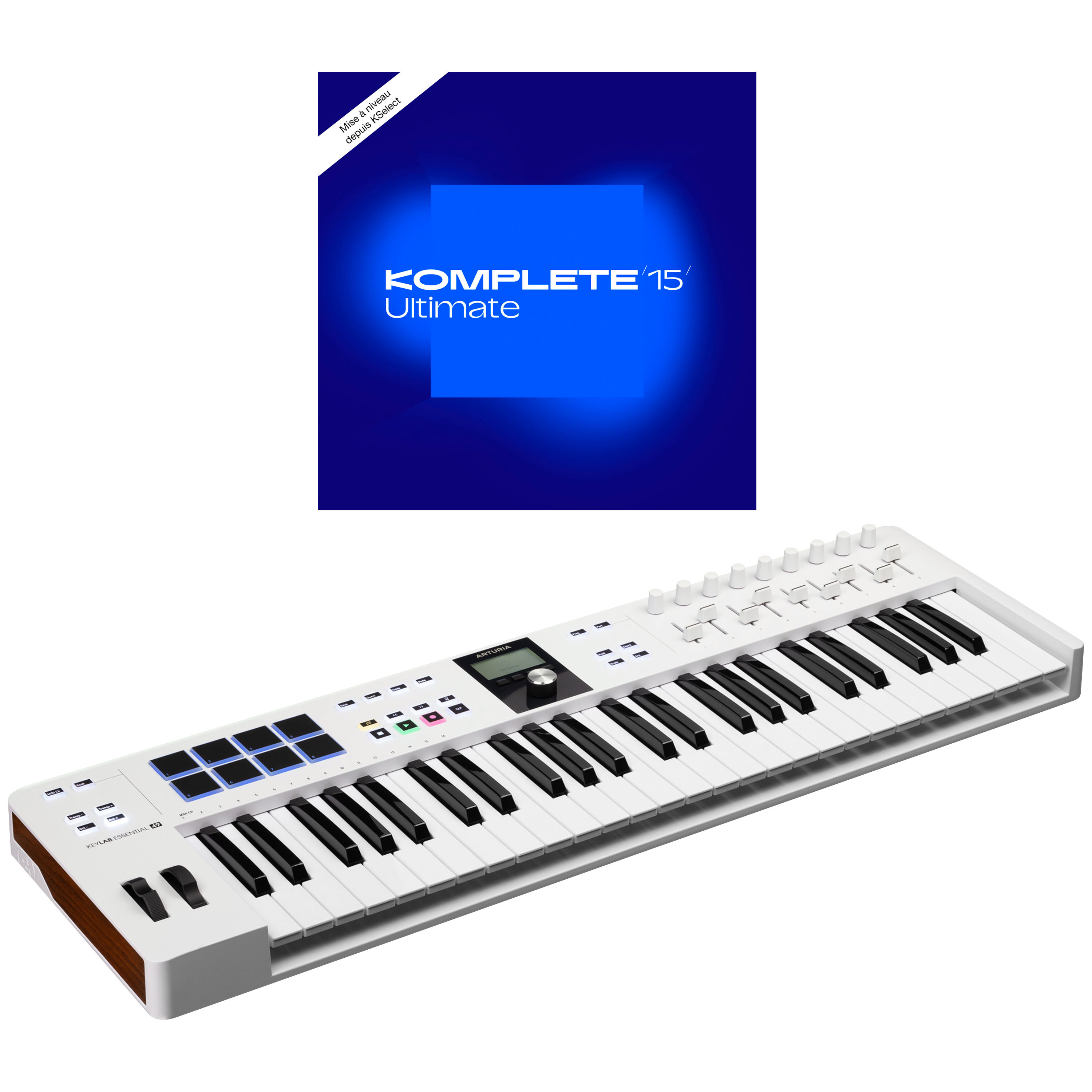 Arturia KeyLab Essential MK3 49 White + Komplete 15 Ultimate upgrade