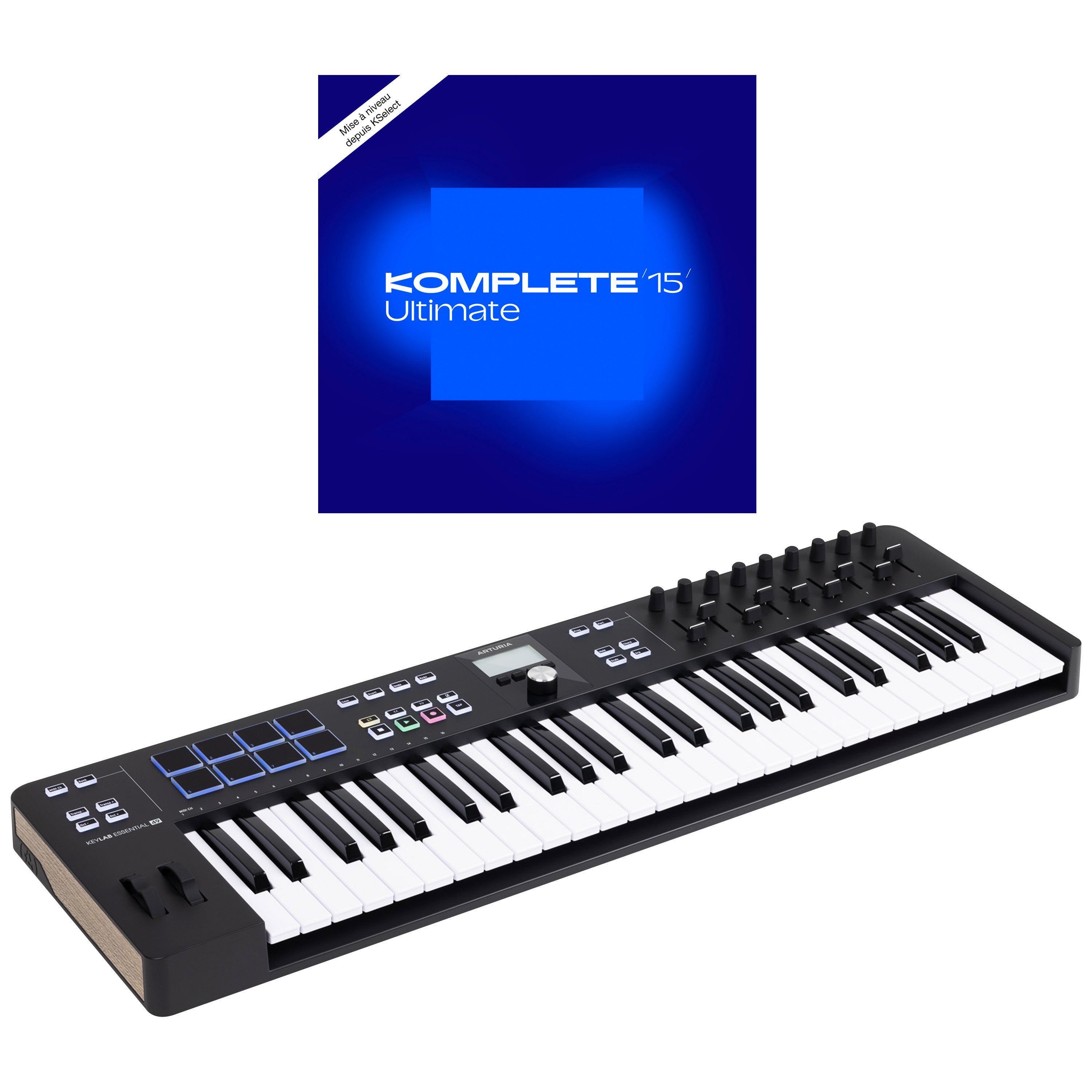 Arturia KeyLab Essential MK3 49 Black + Komplete 15 Ultimate upgrade