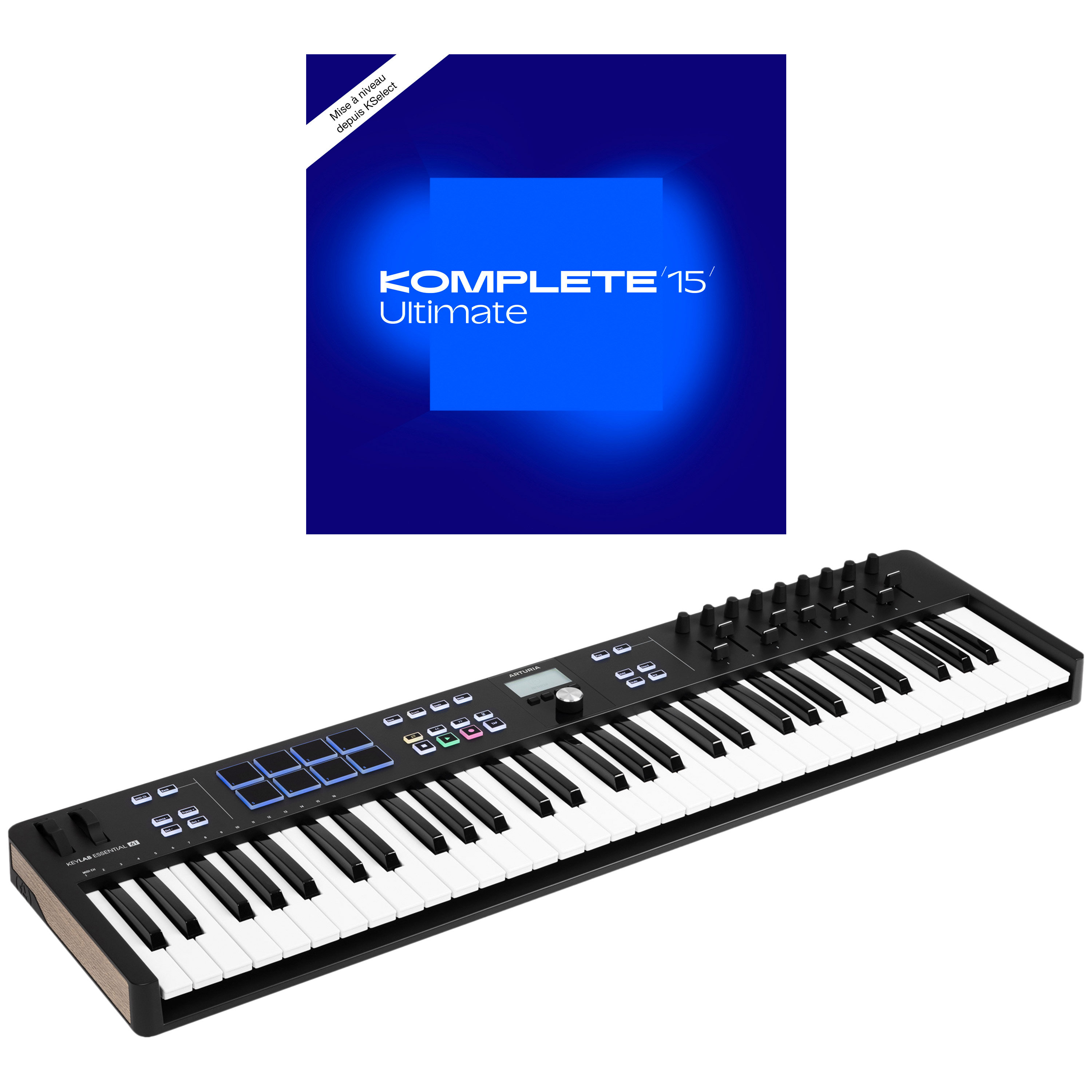Arturia KeyLab Essential MK3 61 Black + Komplete 15 Ultimate upgrade