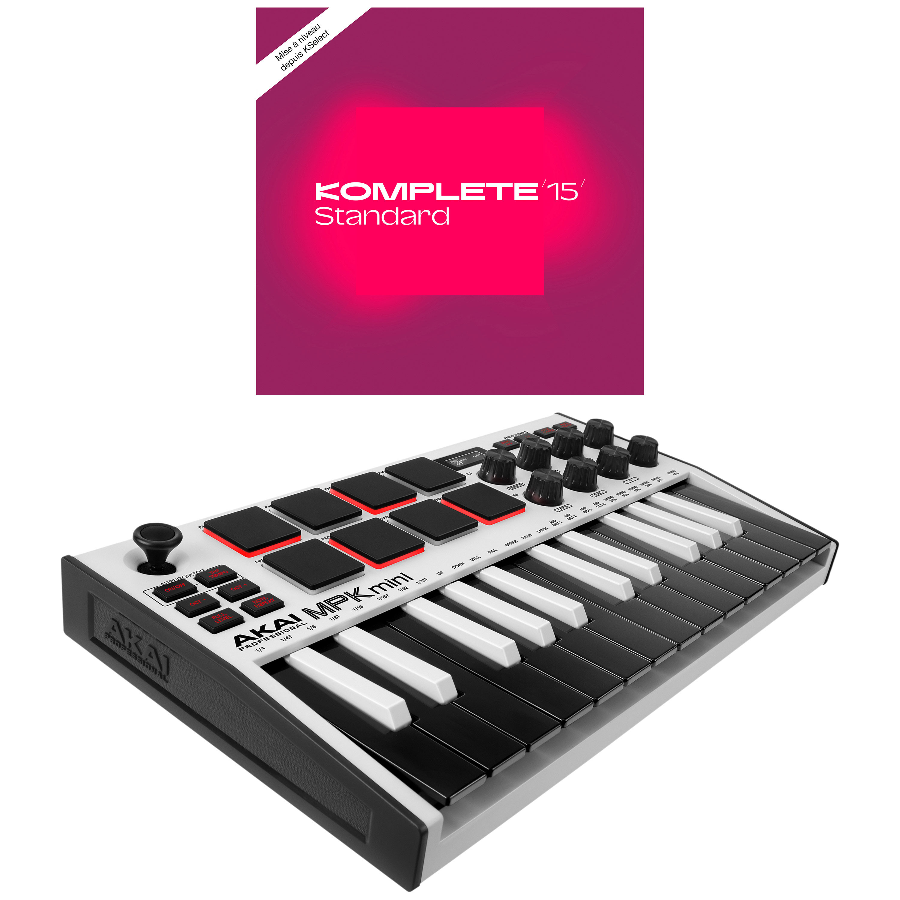 Akai MPK mini MK3 White + Komplete 15 Standard Upgrade