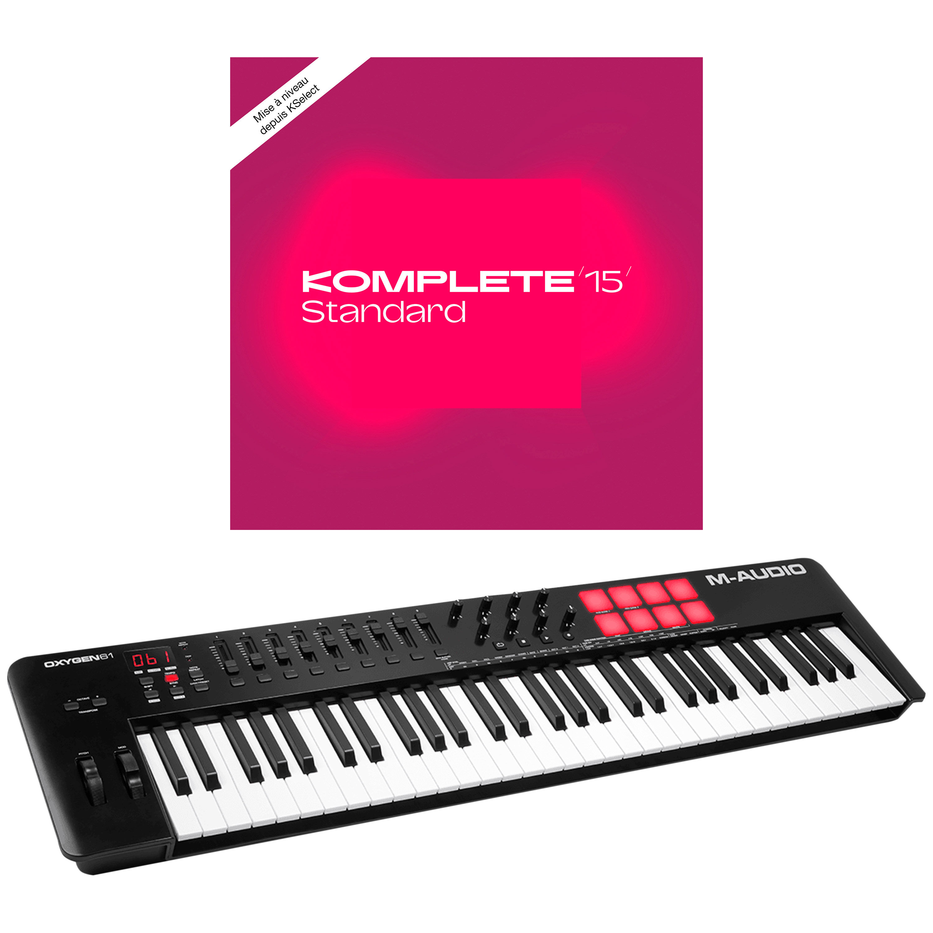 M AUDIO Oxygen 61 MKV + Komplete 15 Standard Upgrade