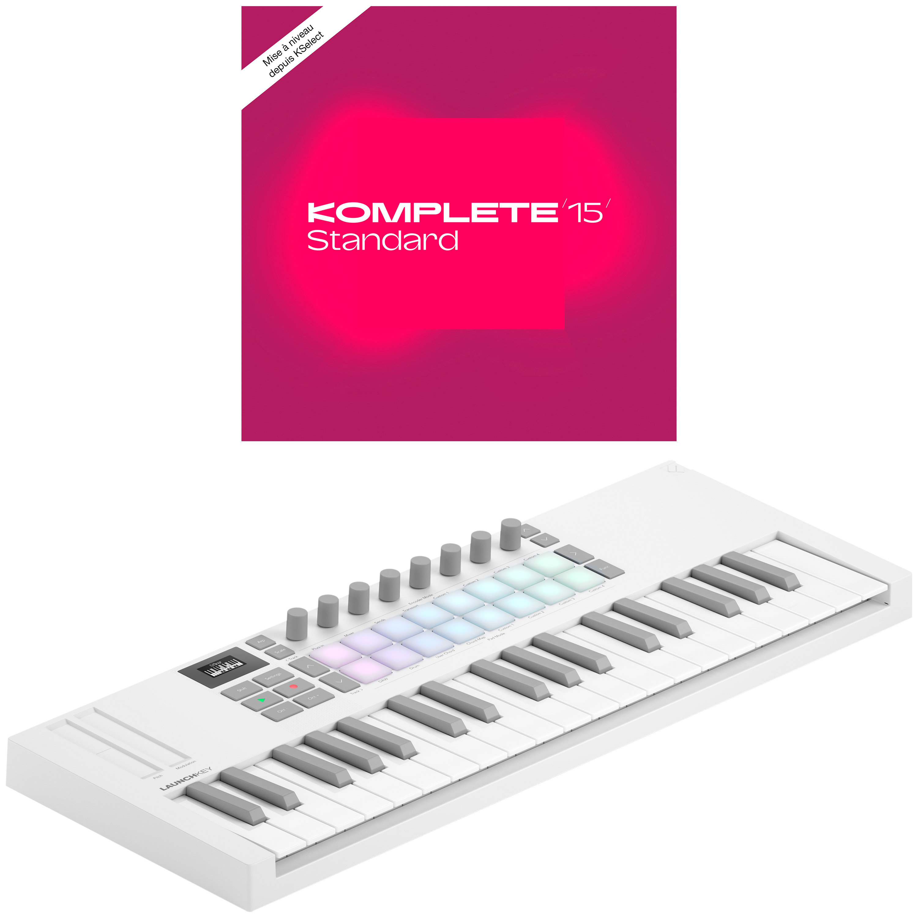 Novation Launchkey Mini 37 MK4 White + Komplete 15 Standard Upgrade