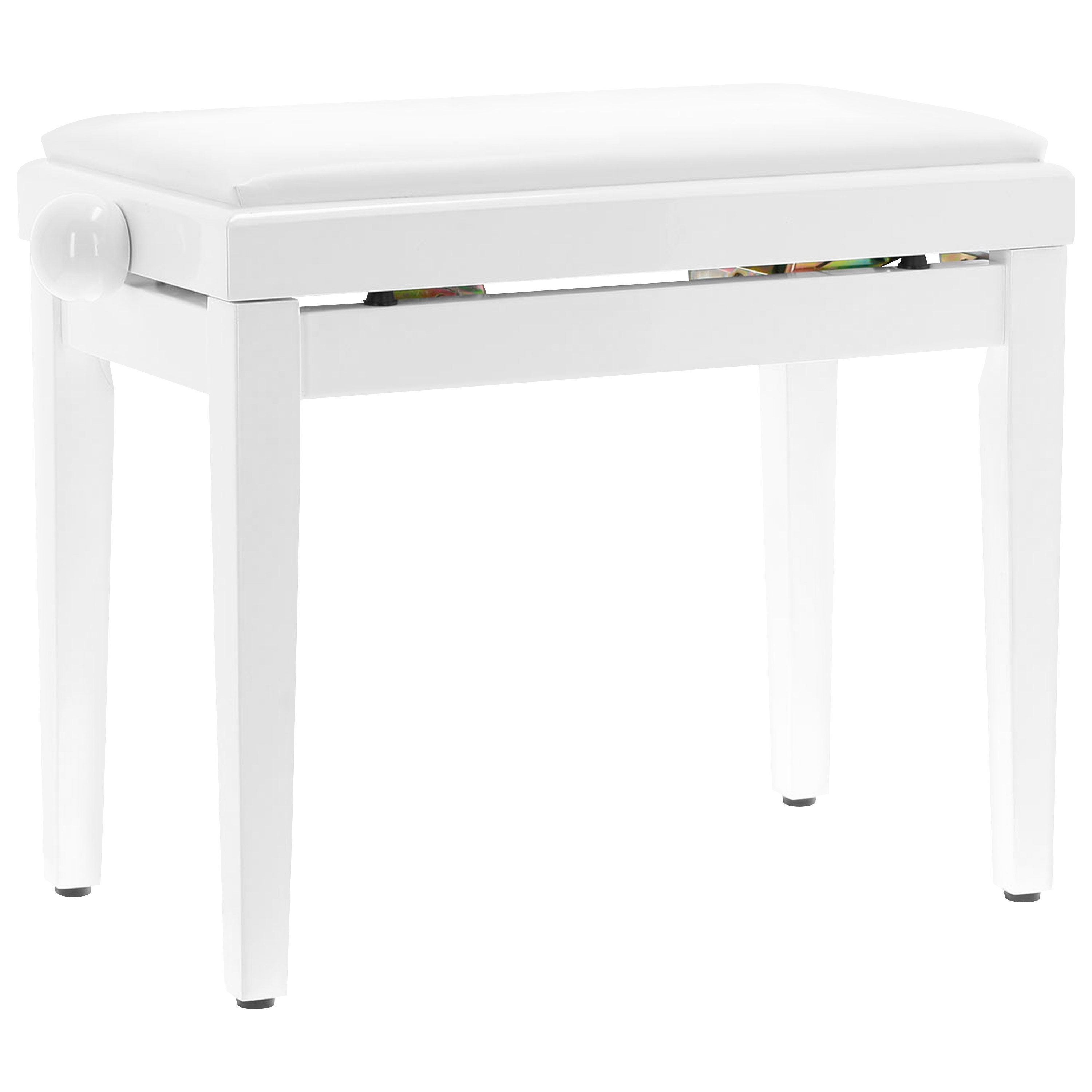 Quik Lok PB100WHL Banquette piano White Similicuir