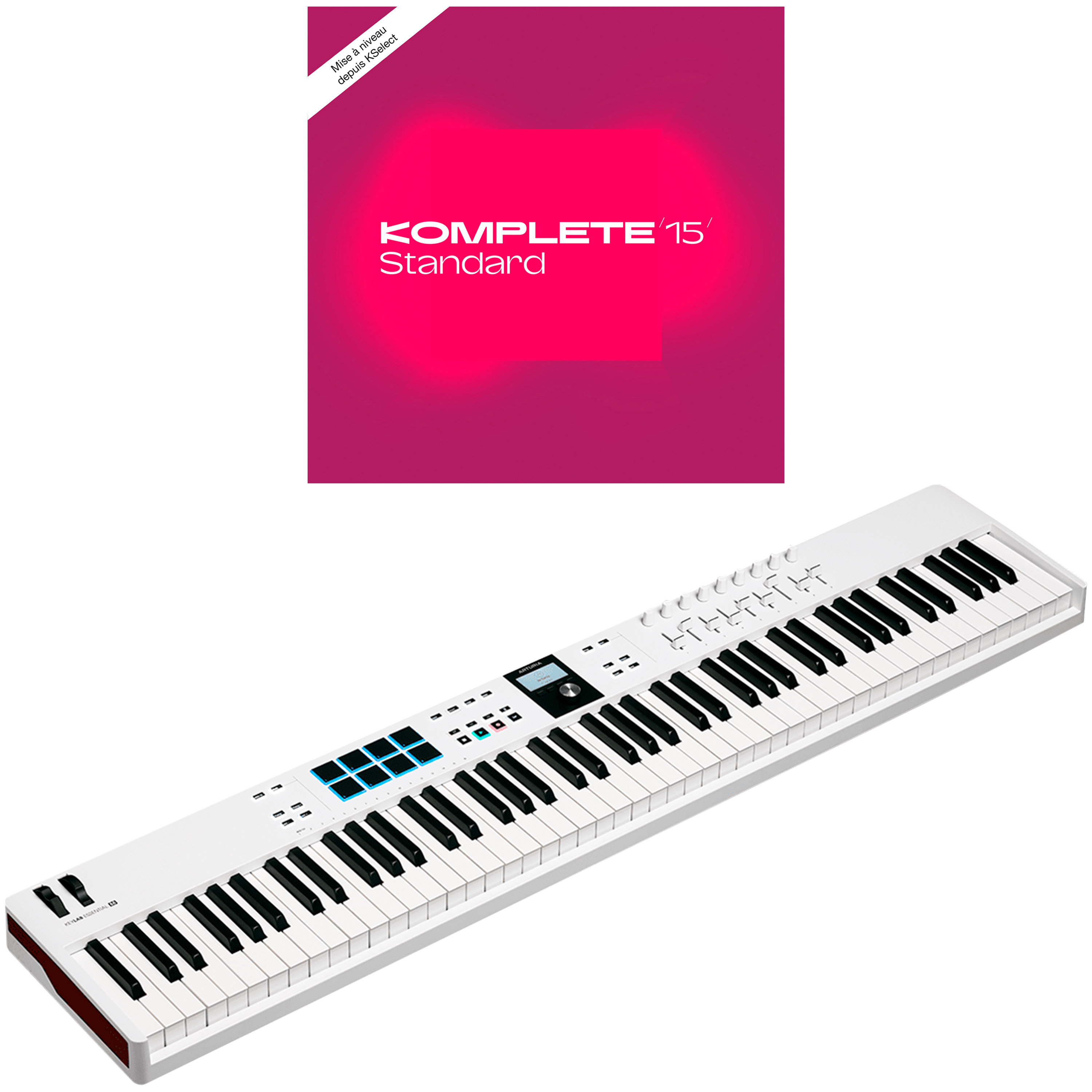 Arturia KeyLab Essential MK3 88 White + Komplete 15 Standard Upgrade