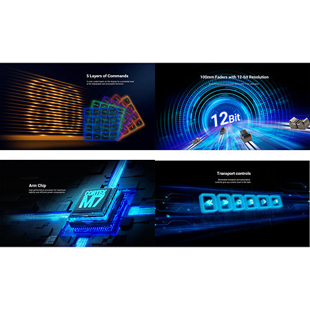 P1-M + D4-T Surface de contrôle + Afficheur OLED Icon Pro Audio