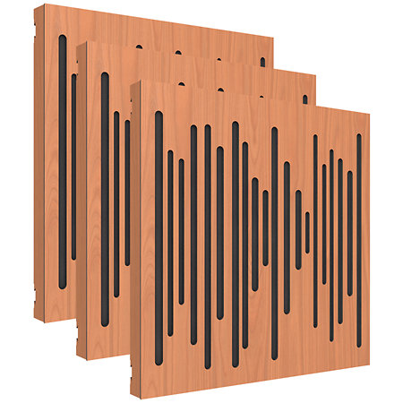 VicPattern Ultra Wavewood MK2 Cherry (lot de 3) Vicoustic