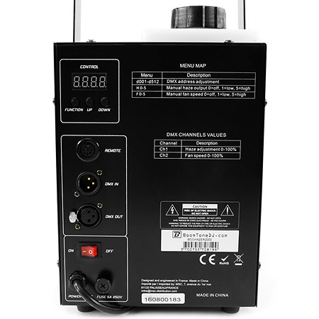 Pack Hazer 2000 + Hazer Fluid Standard 5L BoomTone DJ