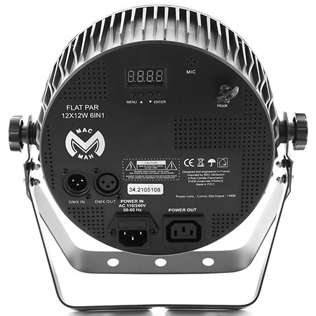 Pack FlatPAR 12x12W 6IN1 (lot de 6) + Flightcase Mac Mah