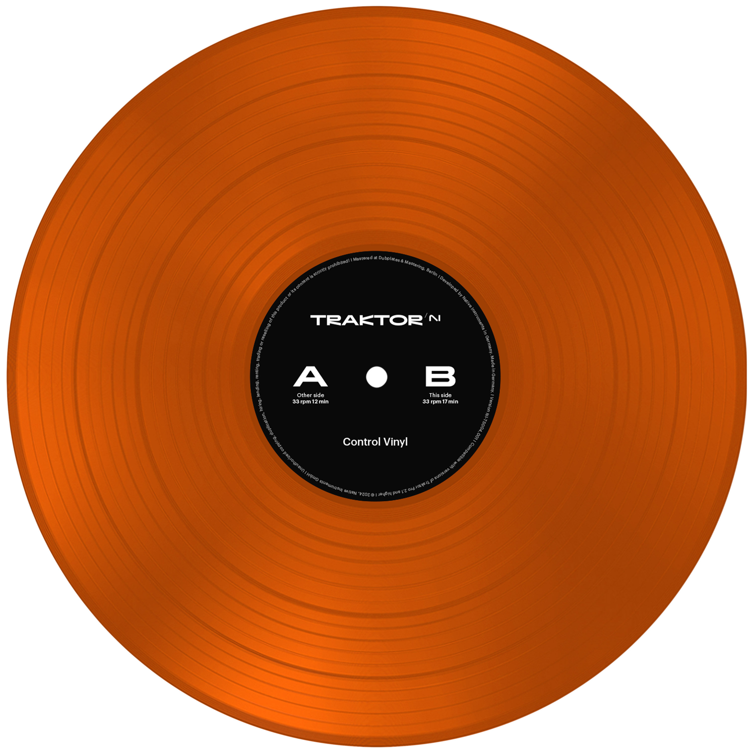 Native Instruments Traktor Control Vinyl Orange Transparent