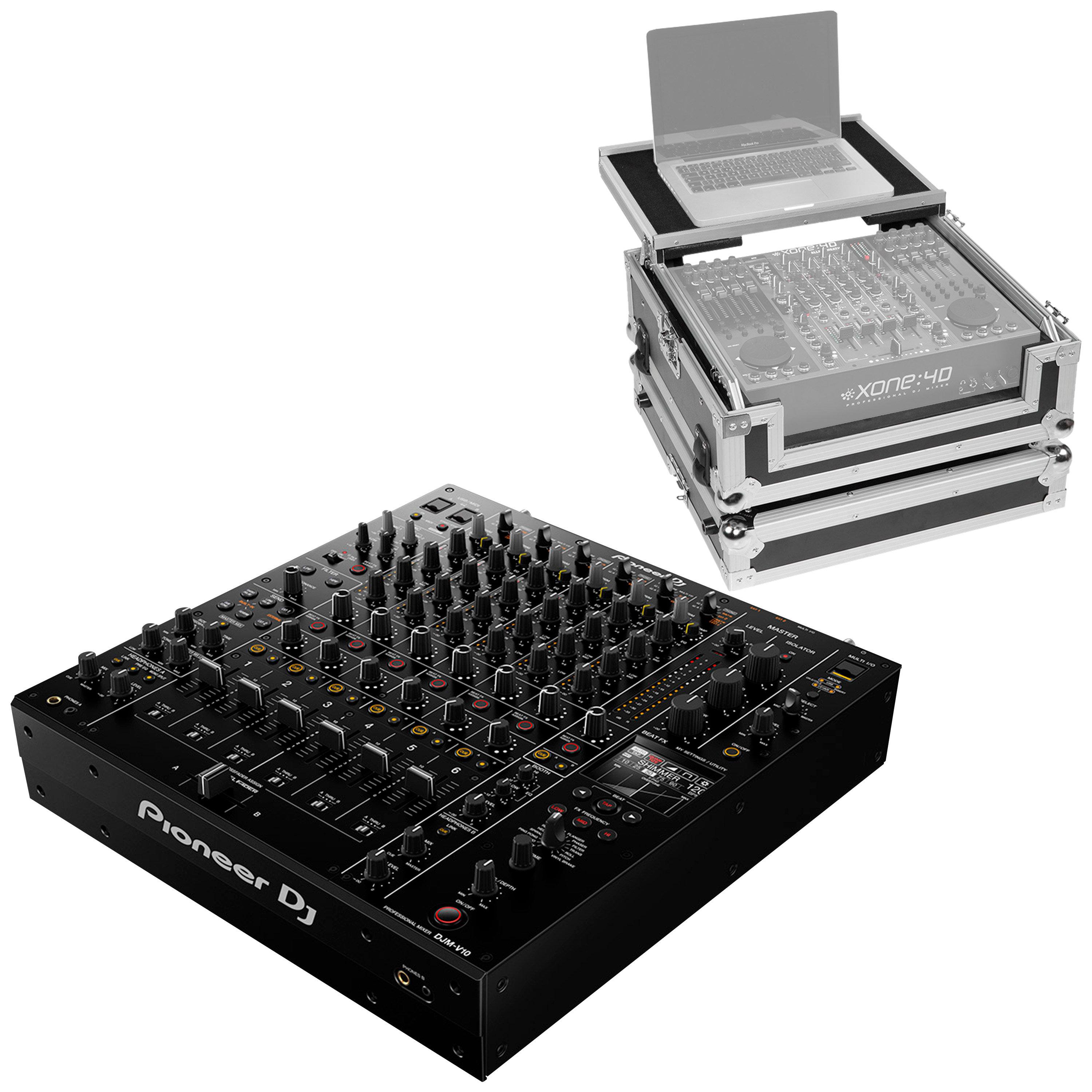 Pioneer DJ Pack DJM-V10 + Flight Case