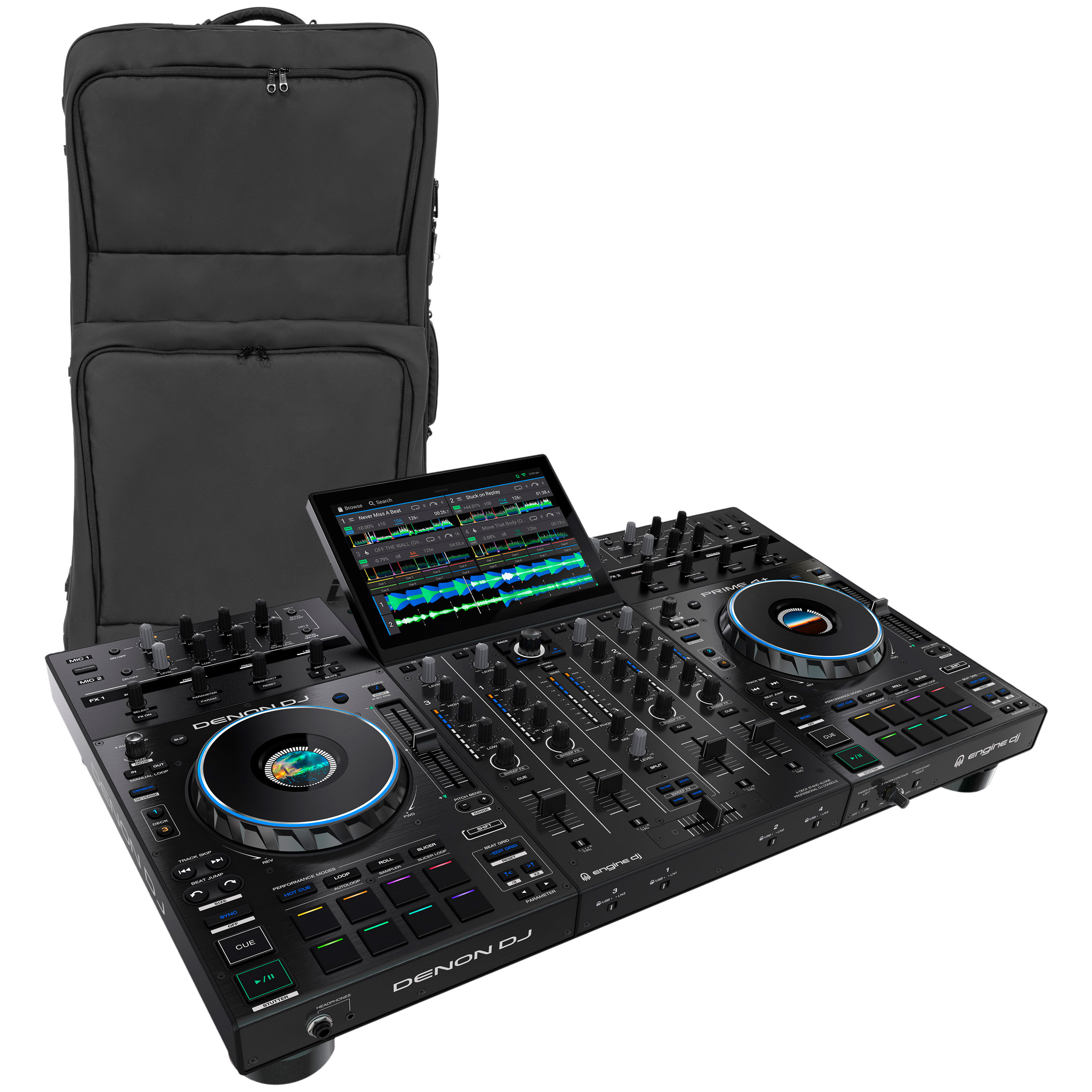 Denon DJ Pack Prime 4+ + Bag à roulette