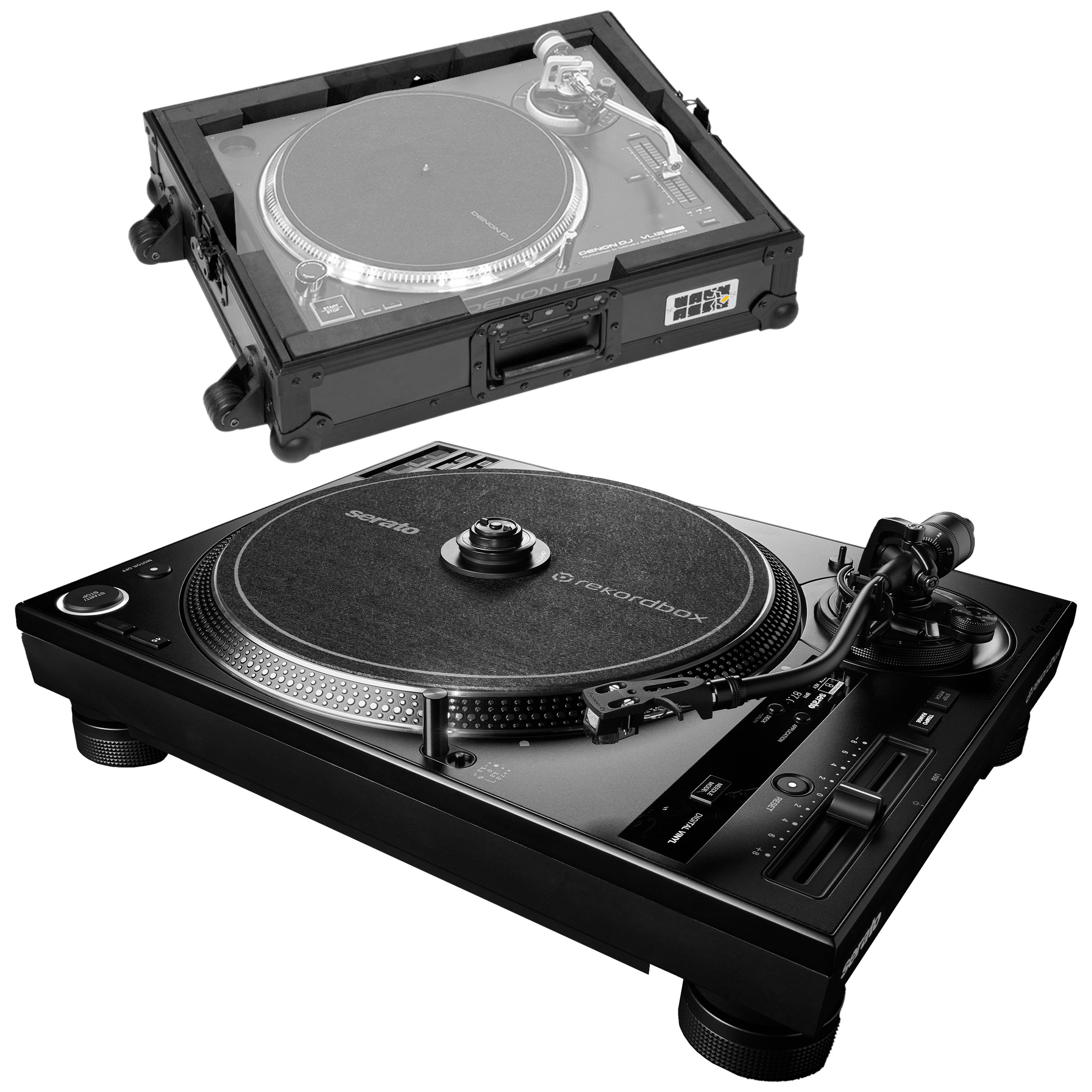 Pioneer DJ Pack PLX-CRSS12 + Turntable Trolley Black